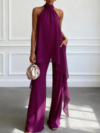 Amelia - Elegant Halter Pants Set