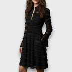 Issa - Sheer Fringe Midi Dress