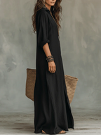 Celine – Flowing Black Maxi Dress