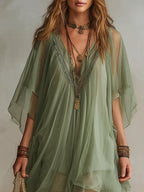 Cynthia - Airy Bohemian Mini Dress