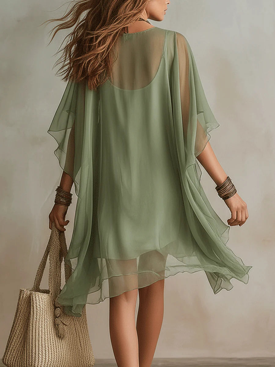Cynthia - Airy Bohemian Mini Dress