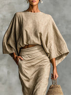 Claudine – Elegant Flowing Two Piece Skirt Set