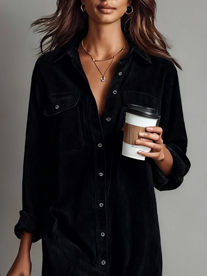 Maliah - Corduroy Midi Dress