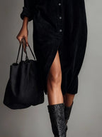 Maliah - Corduroy Midi Dress