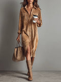 Maliah - Corduroy Midi Dress