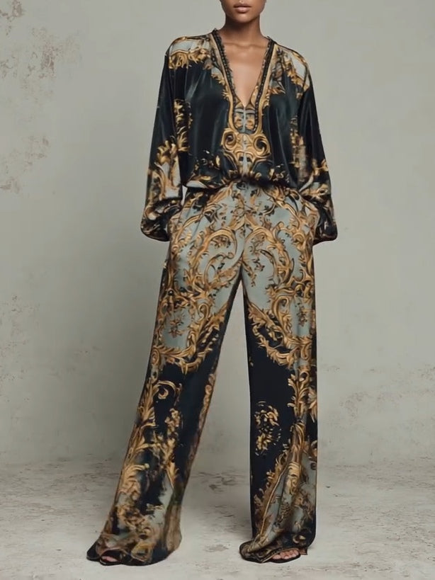 Isabella - Baroque Two-Piece Flowing Set