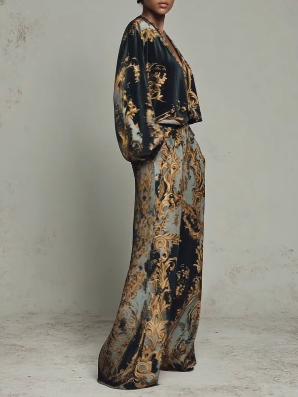 Isabella - Baroque Two-Piece Flowing Set