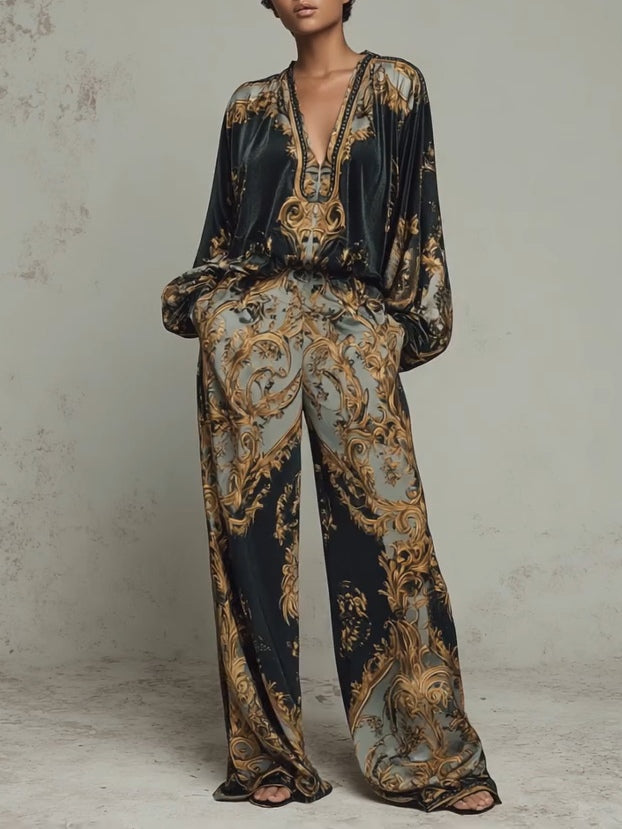 Isabella - Baroque Two-Piece Flowing Set