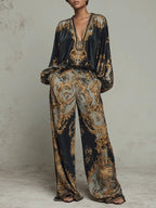 Isabella - Baroque Two-Piece Flowing Set