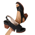 Crissy - Ankle Strap Sandals With Block Heel