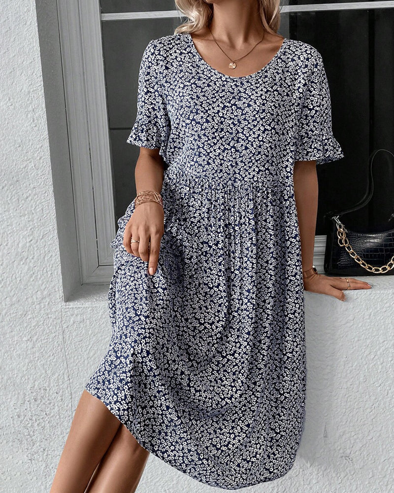 Gia - Elegant Floral Midi Dress