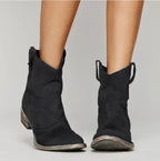 Anna Suede Boots in Black