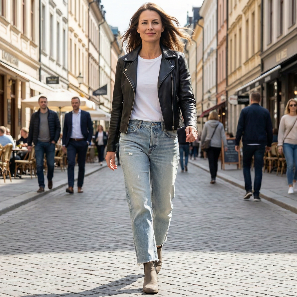 Larra - Retro Cropped Straight Leg Jeans