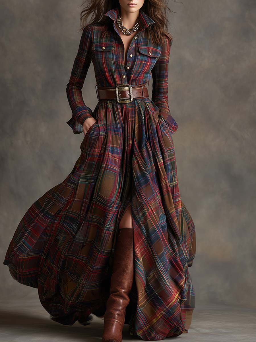 Helen - Belted Shirt Dress with Pockets