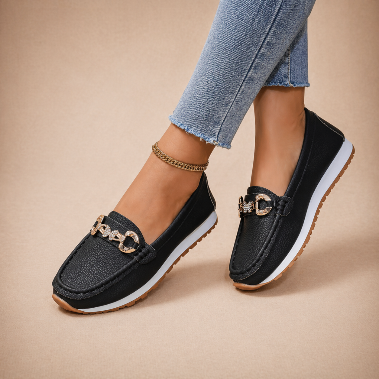 Hannah - Casual Butterfly Buckle Loafers