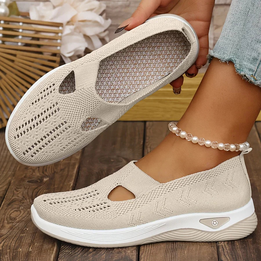 Blanche Slip-On Comfort Shoes in Beige