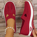 Blanche Slip-On Comfort Shoes in Red