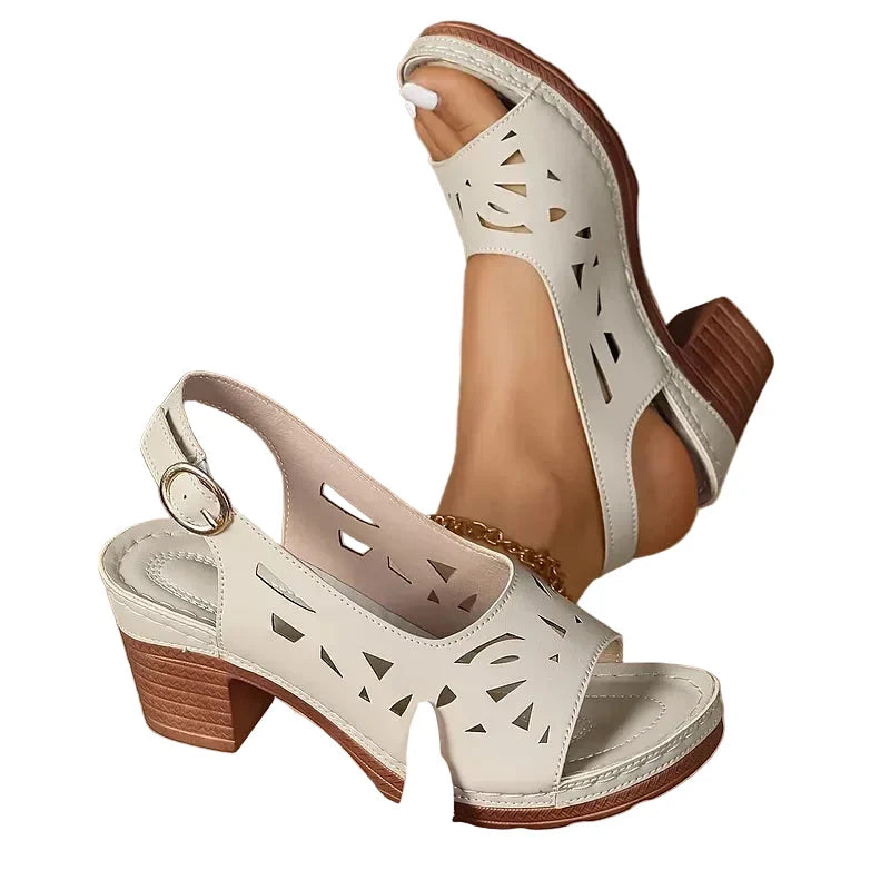 Crissy - Ankle Strap Sandals With Block Heel