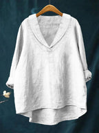 Sam - Elegant Linen Summer Blouse