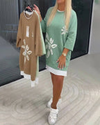 Charrie - Casual Cotton Knee-Length Dress