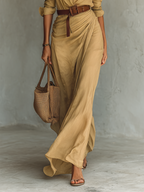 Conie - Long Maxi Dress with Lapel Collar