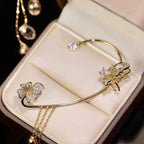 Marra - Clip-on Butterfly Tassel Earrings