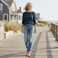 Larra - Retro Cropped Straight Leg Jeans