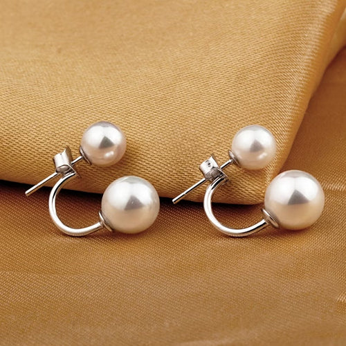Aera - Double Pearl Statement Earrings