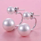 Aera - Double Pearl Statement Earrings