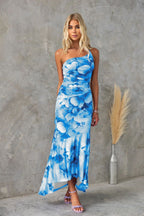 Sandy - One-Shoulder Pleated Dress