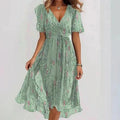 Desiree - Elegant Colorful Midi Dress