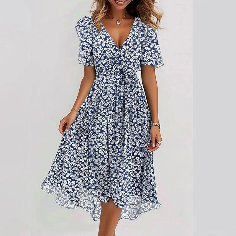 Desiree - Elegant Colorful Midi Dress