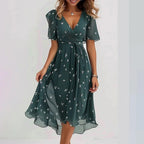 Desiree - Elegant Colorful Midi Dress