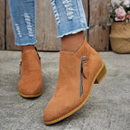 Azeya - Leather-Look Arch-Support Comfort Boots