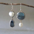 Oliva - Graceful Blue Pearl Earrings