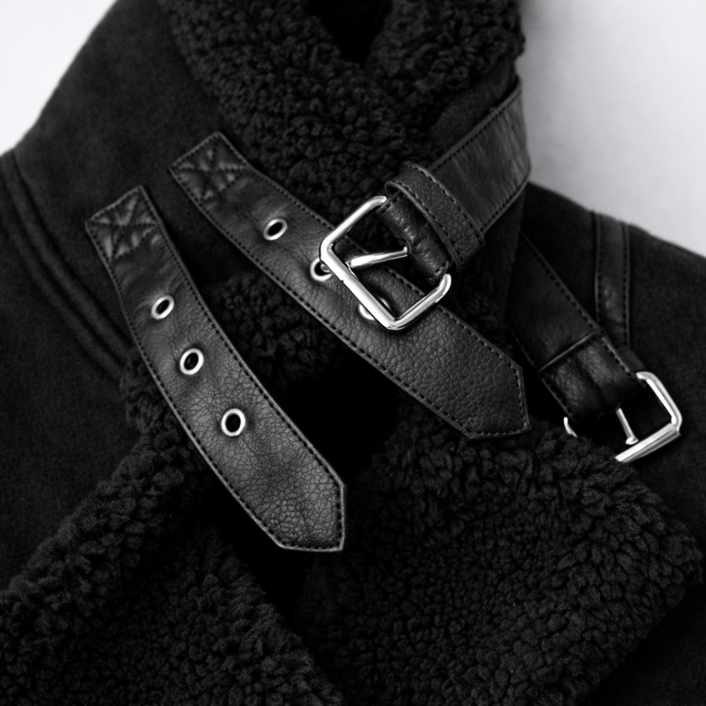 Aurelia - Sherpa-Lined Aviator Jacket