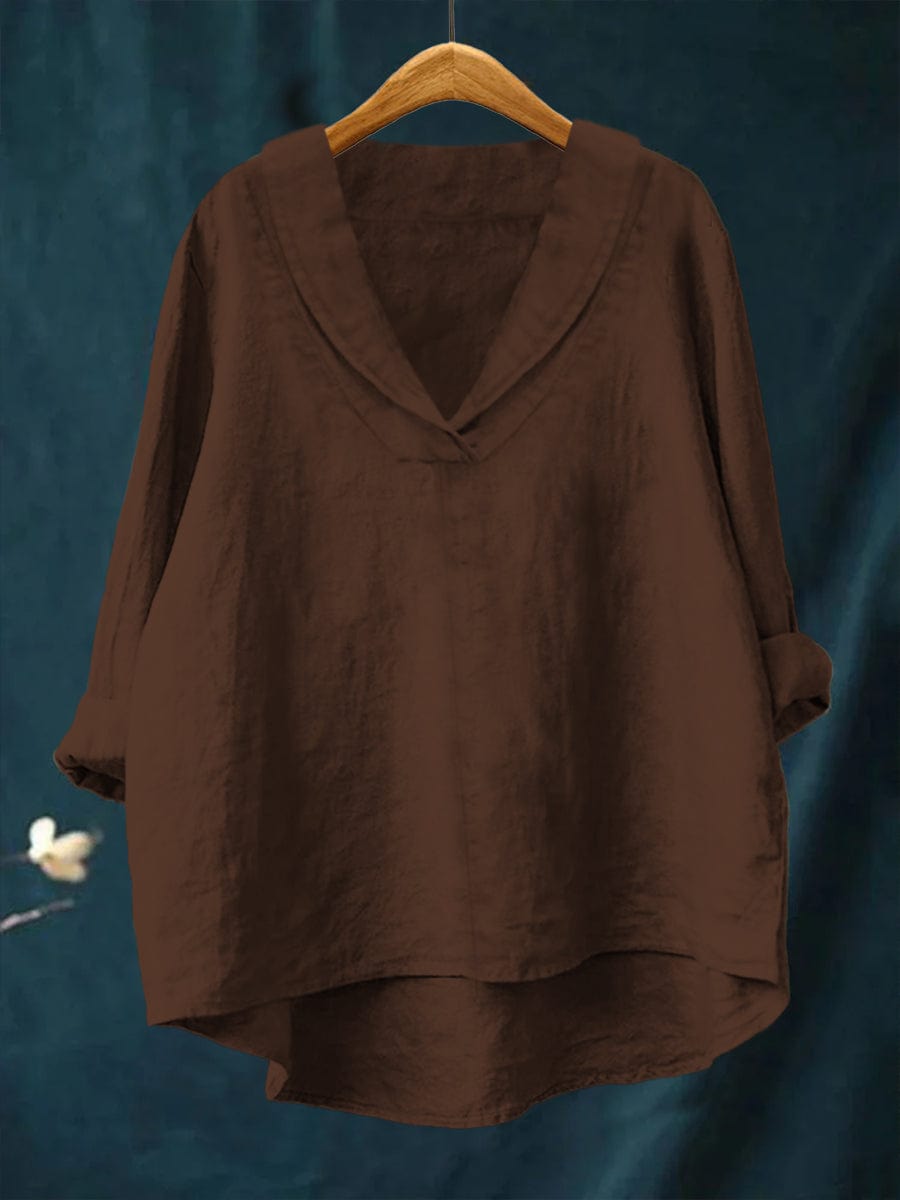 Sam - Elegant Linen Summer Blouse