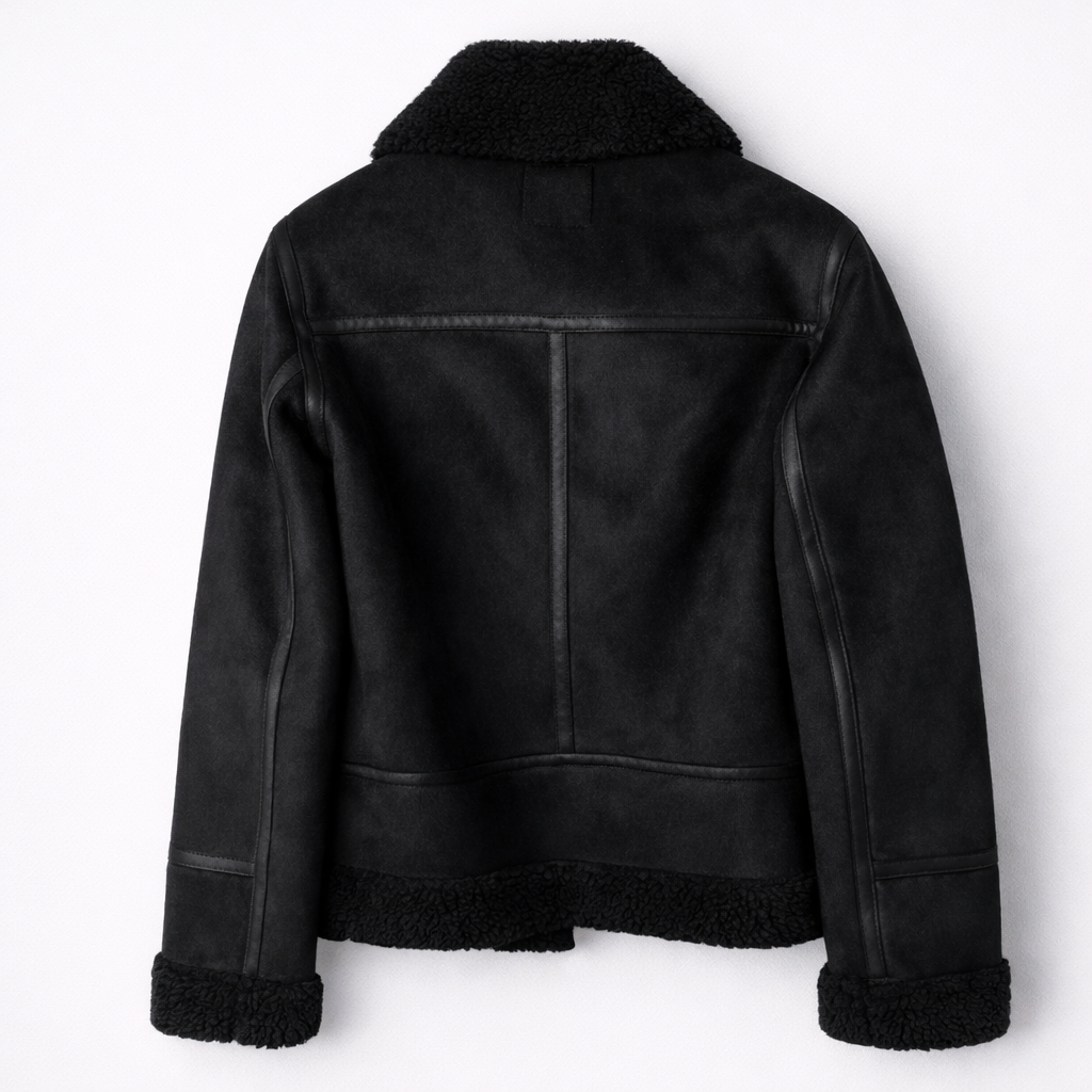 Aurelia - Sherpa-Lined Aviator Jacket