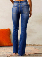 Tierra - High-Waisted Skinny Jeans with Zipper Detail