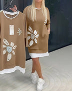 Charrie - Casual Cotton Knee-Length Dress