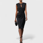 Zalie - Elegant Midi Dress with Refined Details