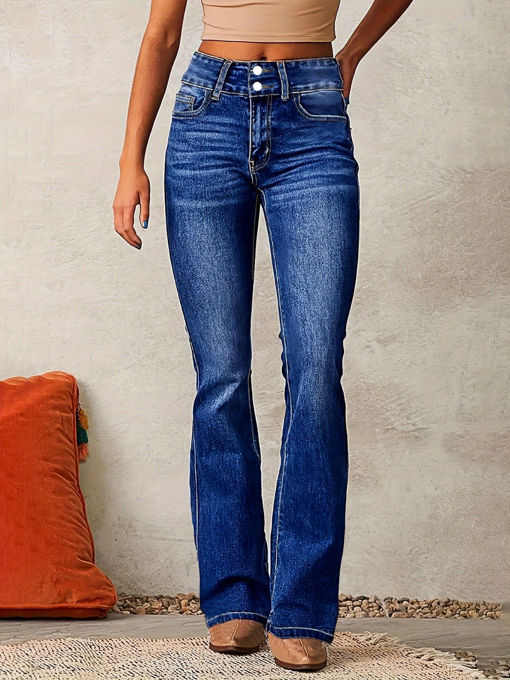Tierra - High-Waisted Skinny Jeans with Zipper Detail