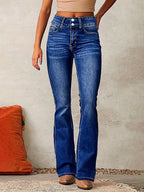 Tierra - High-Waisted Skinny Jeans with Zipper Detail