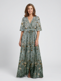Avril - Floral V-Neck Maxi Dress