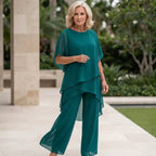 Daphne - Draped Top with Palazzo Pants