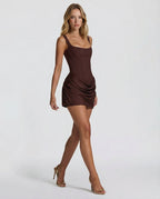 Ryzza - Draped Snatched Mini Dress