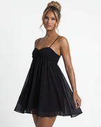 Rachel - Flowy Babydoll Mini Dress