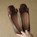 Cara - Bow Leather Flats