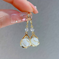 Emery - Earrings with White Opal