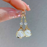 Emery - Earrings with White Opal